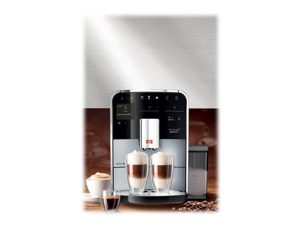Melitta CAFFEO Barista T Smart F83/0-101 - Automatisk kaffemaskin med melkeskummer - 15 bar - sølv/svart