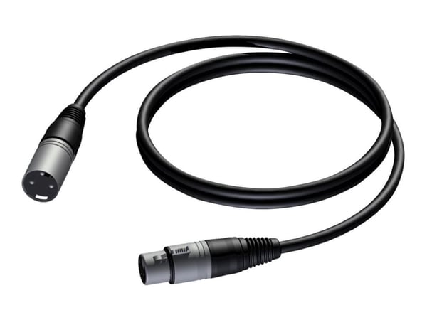 Procab Basic series CAB901 - Lydkabel - 0.23 mm² - XLR3 hann til XLR3 hunn - 50 cm - skjermet - svart Procab Basic series CAB901 - Lydkabel - 0.23 mm² - XLR3 hann til XLR3 hunn - 50 cm - skjermet - svart