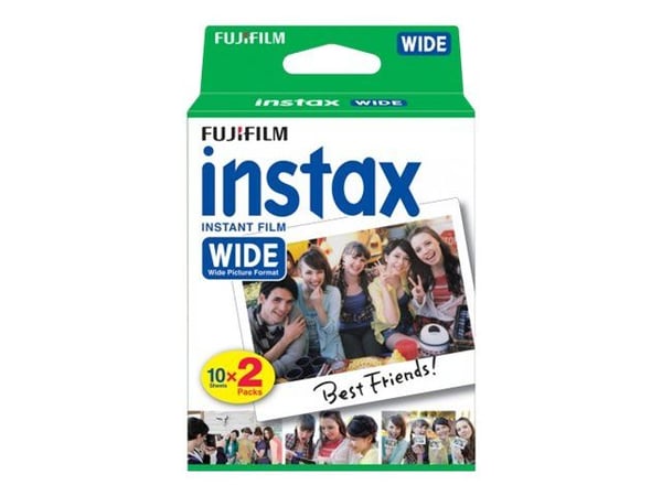 Fujifilm Instax Wide - Hurtigvirkende fargefilm - ISO 800 - 10 eksponeringer - 2 kassetter