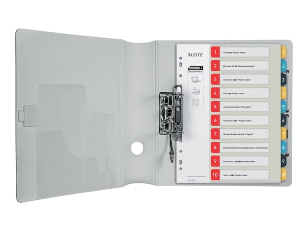 Leitz Cosy 1-10 Printable Index - Polypropylen (PP) - 300 mikroner - 1 ark indekskort