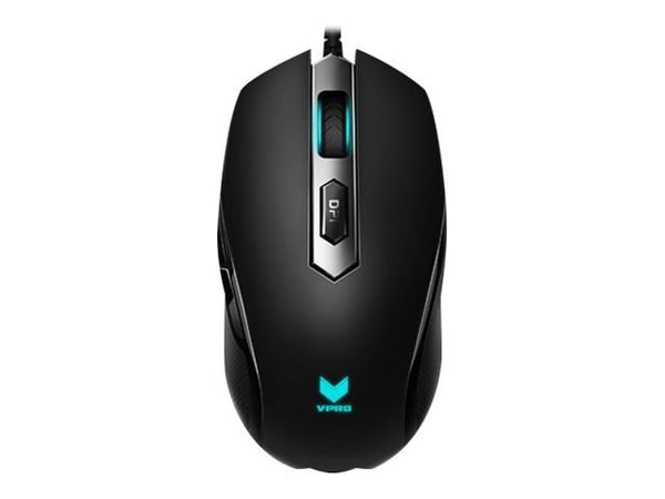 Rapoo VPRO V210 - Mus - ergonomisk - høyrehendt - optisk - 6 knapper - kablet - USB - svart