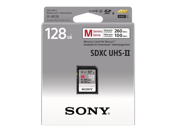 Sony SF-M128T, 128 GB, SDXC, Luokka 10, UHS-II, 277 MB/s, 150 MB/s