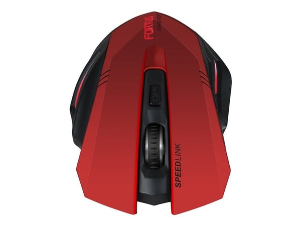 SPEEDLINK Fortus, Oikeakätinen, Optinen, Langaton RF, 2400 DPI, Musta, Punainen