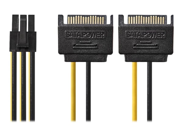 Nedis - Strømadapter - 6-pins PCIe-strøm (hunn) til SATA-strøm (hann) - 15 cm - forskjellige