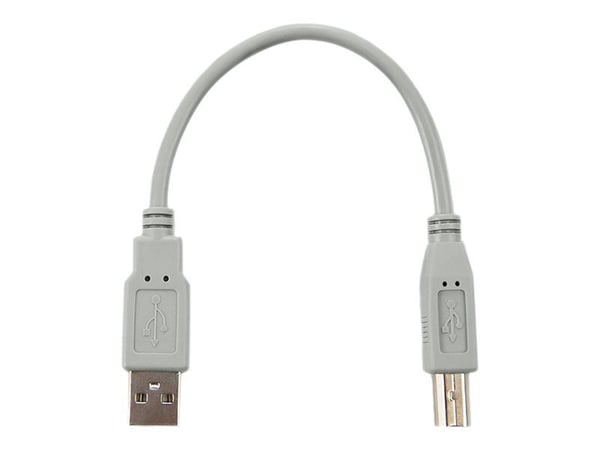 Qoltec - USB-kaapeli - USB (han) til USB Type B (han) - USB 2.0 - 19 cm - musta