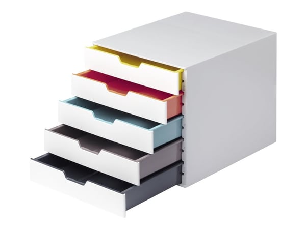 DURABLE VARICOLOR MIX 5 - Skuffskap - 5 skuffer - for ANSI A (Letter) (216 x 279 mm), A4 (210 x 297 mm), C4 (229 x 324 mm), Folio (216 x 330 mm) - ...