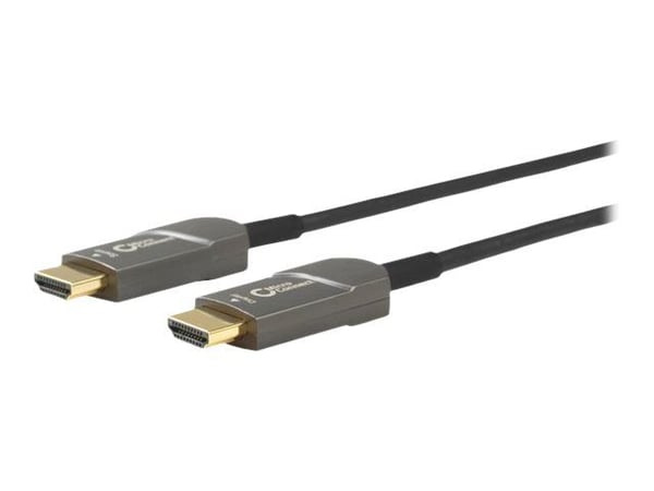 MicroConnect Premium - HDMI-kabel med Ethernet - HDMI hann til HDMI hann - 15 m - hybridkobber / fiberoptikk - svart - aktiv optisk hybridkabel, st...