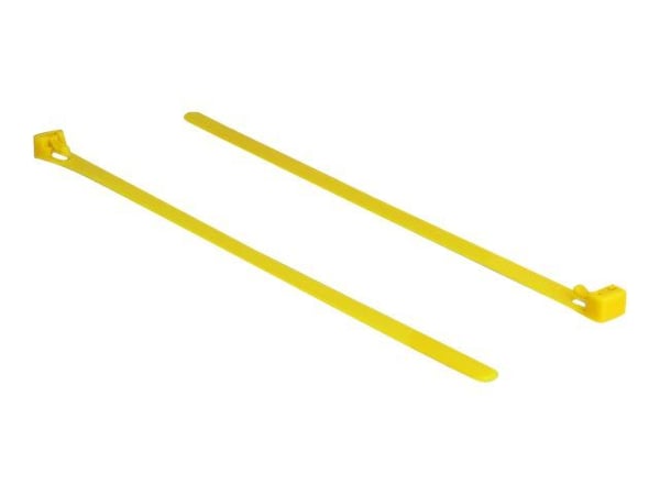 DeLOCK 18759, Avattava johdinside, Nailon, Keltainen, 200 mm, 7,5 mm, 100 kpl