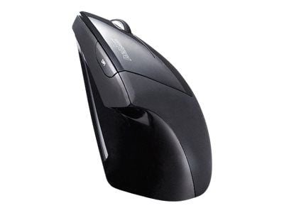 Perixx PERIMICE-713 - Vertikal mus - høyrehendt - optisk - 5 knapper - trådløs - 2.4 GHz - USB trådløs mottaker - svart