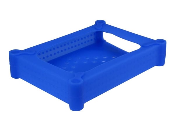 Inter-Tech HDD Protective Cover - Beskyttelsesmuffe for harddisk - kapasitet: 1 harddiskstasjon (3,5") - blå