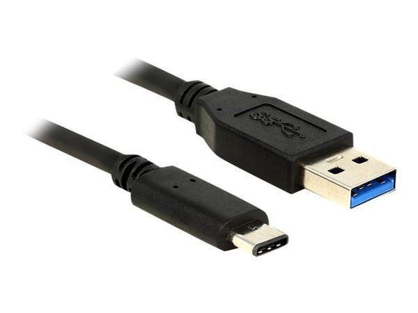 Delock - USB-kabel - USB-C (hann) til USB-type A (hann) - USB 3.1 Gen 2 - 50 cm - reversibel C-kontakt - svart