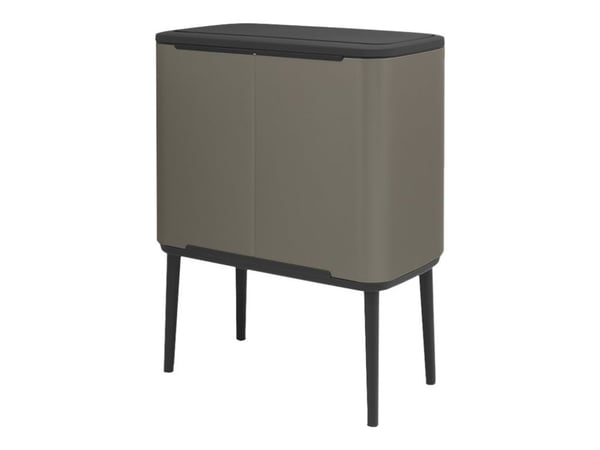 Brabantia Bo Touch Bin - Søppelbøtte - flipp-lokk - 33 L - avfallssortering - platina