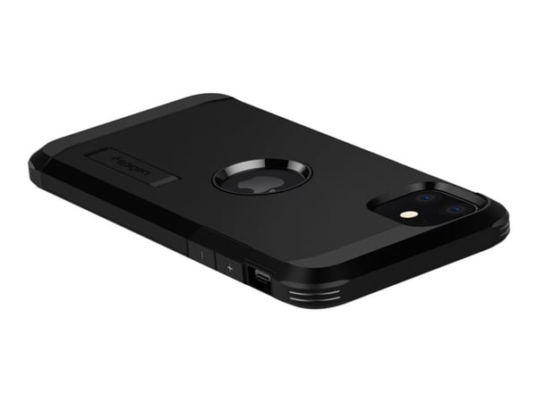 Spigen Tough Armor - Baksidesskydd för mobiltelefon - polykarbonat, termoplastisk polyuretan (TPU) - svart - för Apple iPhone 11