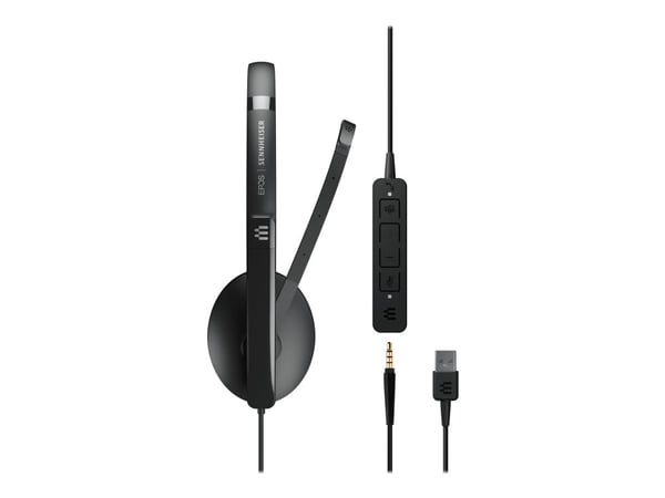 EPOS ADAPT 135T USB II - ADAPT 100 Series - hodesett - on-ear - kablet - USB, 3,5 mm jakk - svart - Certified for Microsoft Teams, Optimert for UC