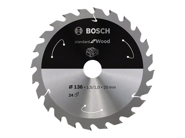 Bosch RUNDSAVKLINGE ACCU STD TRÆ 136X20MM 24T 136X20MM 24T
