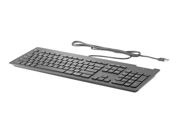 HP Business Slim Smartcard -näppäimistö, Täysikokoinen (100 %), Langallinen, USB, Mekaaninen, Musta