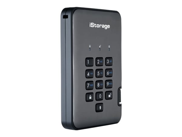 iStorage diskAshur PRO2, 512 GB, USB A-tyyppi, 3.2 Gen 1 (3.1 Gen 1), 361 MB/s, 5 GT/s, Musta