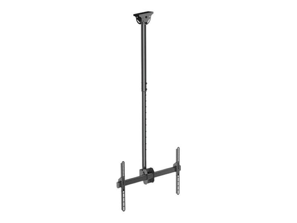 TECHly - Monteringssett (takmontering, monteringsbrakett, teleskopstang) - for flatpanel - stål - svart - skjermstørrelse: 37"-70" - takmonterbar