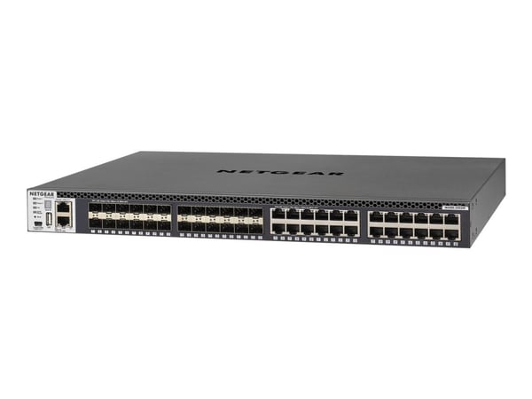 NETGEAR M4300-24X24F - Switch - L3 - Styrt - 24 x 10/100/1000/10000 + 24 x 10 Gigabit SFP+ - front til bakside-luftflyt - rackmonterbar