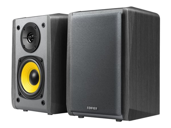 Edifier R1010BT - Högtalare - bokhylla - trådlös - Bluetooth - 24 Watt (Total) - 2-vägs - svart