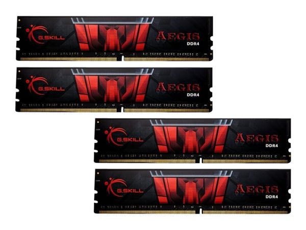 G.Skill AEGIS - DDR4 - sats - 64 GB: 4 x 16 GB - DIMM 288-pin - 3200 MHz / PC4-25600 - CL16 - 1.35 V - ej buffrad - icke ECC