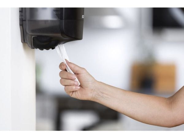 Dispenser Håndklæderulle Katrin S mini L17.4xB18.6xH34.8cm Plast Sort,1 stk