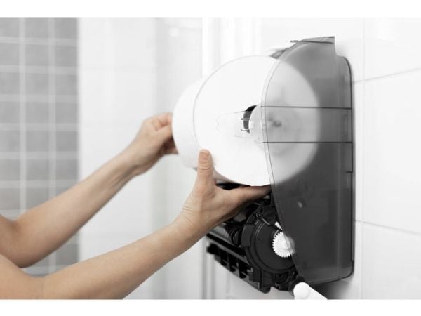 Dispenser Katrin Håndklæderulle XL L21.6xB32.2xH39.7cm ABS Hvid,1 stk/krt