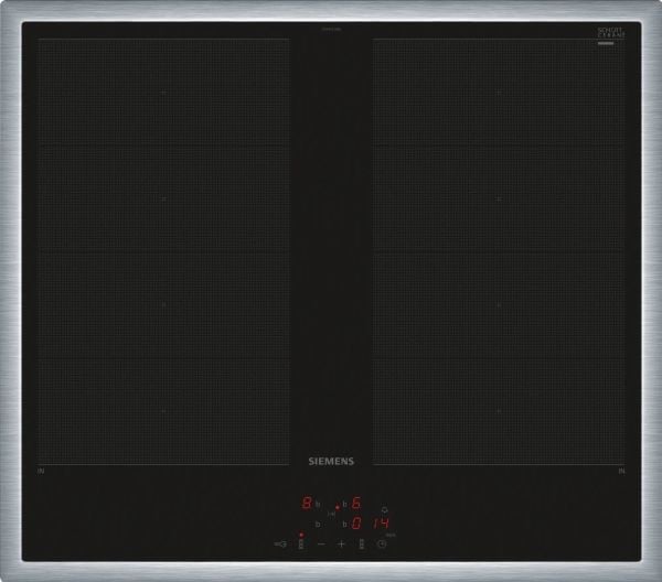 Siemens iQ700 EY645CXB6E, Sort, Innebygget, 60 cm, Sonebasert induksjon, Glass-keramikk, 4 zone(s)