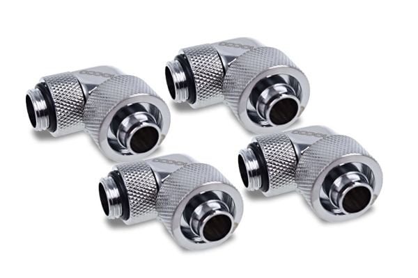 Alphacool 17614, Passende, Messing, Kromfarget, 1/4", 90°, CE, FC, RoHS