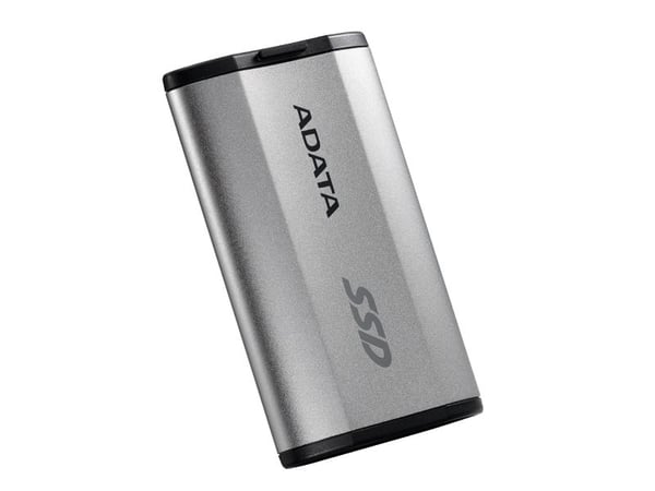 ADATA SD810 - SSD - 1 TB - ekstern (bærbar) - USB 3.2 Gen 2 (USB-C kontakt) - sølvgrå