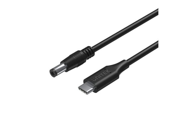 Unitek USB-C - DC 5,5 x 2,5 mm 1,8 m USB-kaapeli Musta (C14116BK-1,8M)