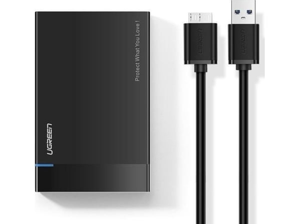 Ugreen US221 - Lagringspakning - 2,5" - SATA 6Gb/s - USB 3.0 - sort