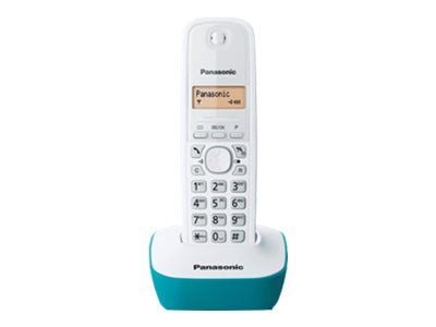 Panasonic KX-TG1611FXC - Trådlös telefon med nummerpresentation - DECT - vit, blå