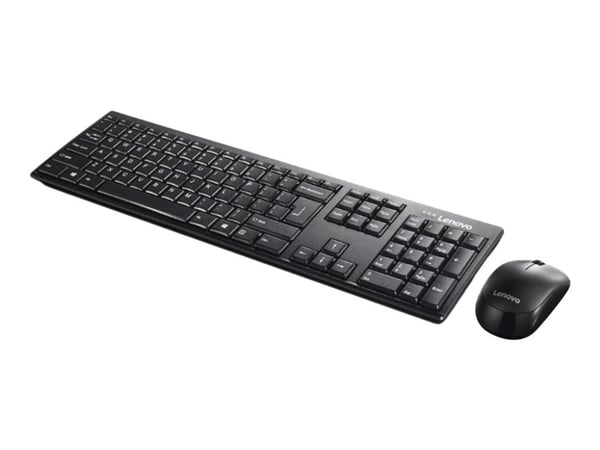 Lenovo 100 Wireless Combo - Sats med tangentbord och mus - trådlös - 2.4 GHz - engelska - svart - detaljhandel
