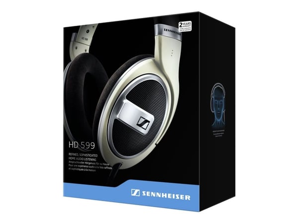 Sennheiser HD 599, Langallinen, Musiikki, 12 - 38500 Hz, Kuulokkeet, Ruskea, Norsunluu