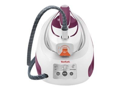 Tefal Express Anti-Calc SV8054E0 - Dampstrykejern med automatisk slukking - såleplate: Durilium Airglide - hvit/fiolett