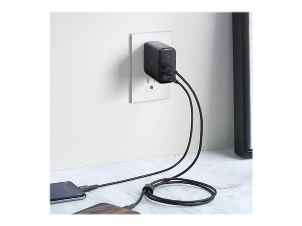 AUKEY Focus Duo, Sisätila, AC, 20 V, Musta