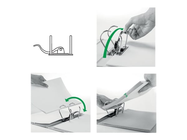 Leitz 180° Active Cozy - Hevarmbuefil - bokryggbredde: 82 mm - for A4 (210 x 297 mm) - kapasitet: 500 ark - fløyelsgrå