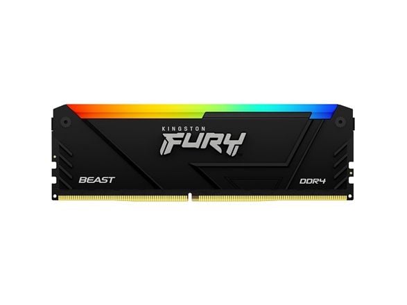 Kingston FURY Beast RGB - DDR4 - sett - 16 GB: 2 x 8 GB - DIMM 288-pin - 3200 MHz / PC4-25600 - CL16 - 1.35 V - ikke-bufret - ikke-ECC - svart