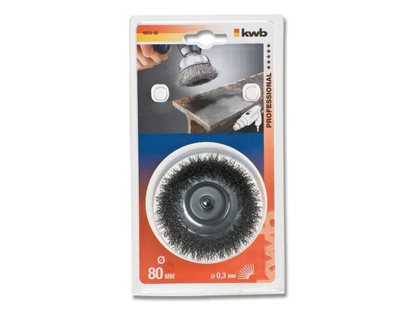 kwb 602430, Stålbørste, 7,5 cm, 0,35 mm, Metall, Metall