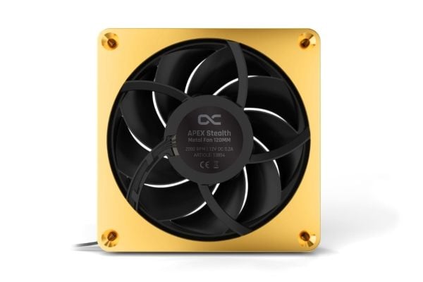 Alphacool 13854, Fläktmodul, Plast, Svart, Guld, 4-stift, 1 fläkt/-ar, 12 cm