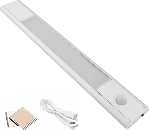 Aptel selvklebende LED-lampe med bevegelsessensor 50x4,2 cm hvit ZD106B