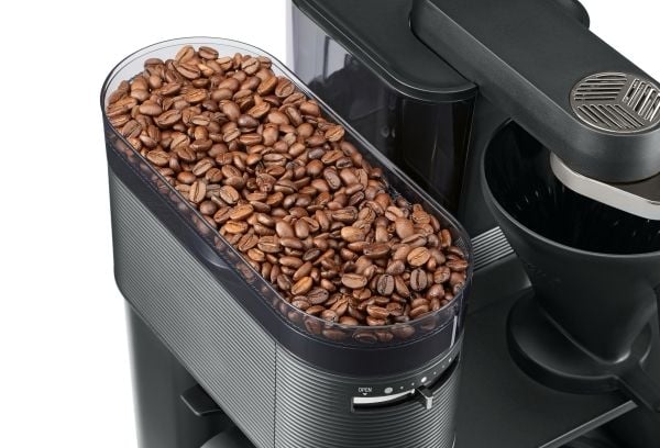 Melitta 1024-01, Kaffebrygger (drypp), Kaffe bønner, Innebygd kaffekvern, 1515 W, Sort, Sølv
