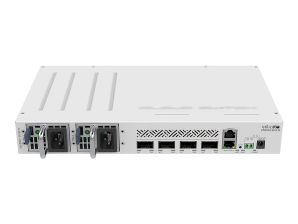 MikroTik CRS504-4XQ-IN - Switch - Styrt - 4 x 100 Gigabit QSFP28 - stasjonær, rackmonterbar - for MikroTik G1040A-60WF, XQ+31LC02D, XQ+85MP01D