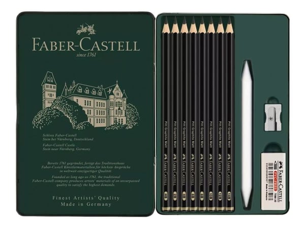 Faber-Castell Pitt Graphite Matt - Penna - grafit - sorterad (paket om 8)