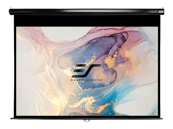 Elite Screens Manual Series M120UWH2 - Projeksjonsskjerm - takmonterbar, veggmonterbar - 120" (305 cm) - 16:9 - MaxWhite - svart