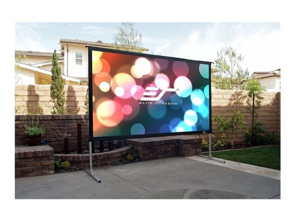 Elite Screens Yard Master 2 Series OMS100H2 - Projektionsskärm med ben - 100" (254 cm) - 16:9 - CineWhite - silver