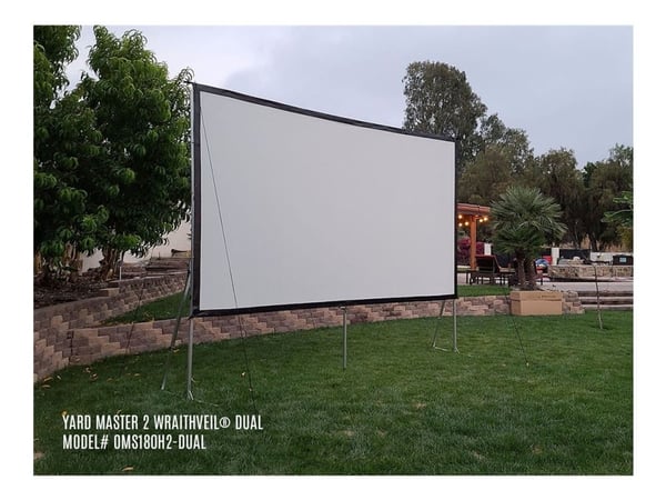 Elite Screens Yard Master 2 Series OMS100H2 - Projektionsskärm med ben - 100" (254 cm) - 16:9 - CineWhite - silver