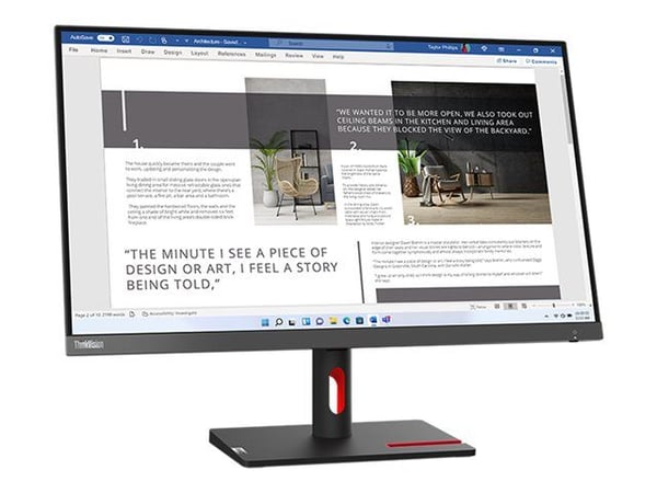 Lenovo ThinkVision S27i-30 - LED-skjerm - 27" - 1920 x 1080 Full HD (1080p) @ 100 Hz - IPS - 300 cd/m² - 1300:1 - 4 ms - 2xHDMI, VGA - stormgrå