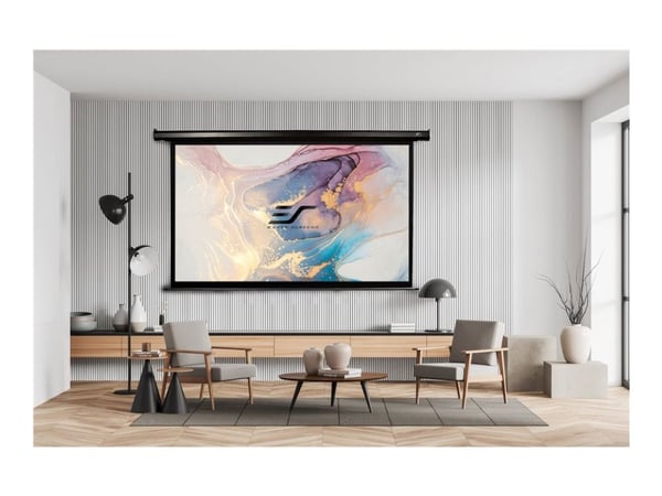 Elite Spectrum Series Electric125H - Projeksjonsskjerm - takmonterbar, veggmonterbar - motorisert - 125" (318 cm) - 16:9 - Matte White - svart